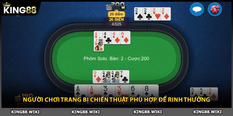 Người chơi trang bị chiến thuật phù hợp cách chơi bài phỏm để rinh thưởng
